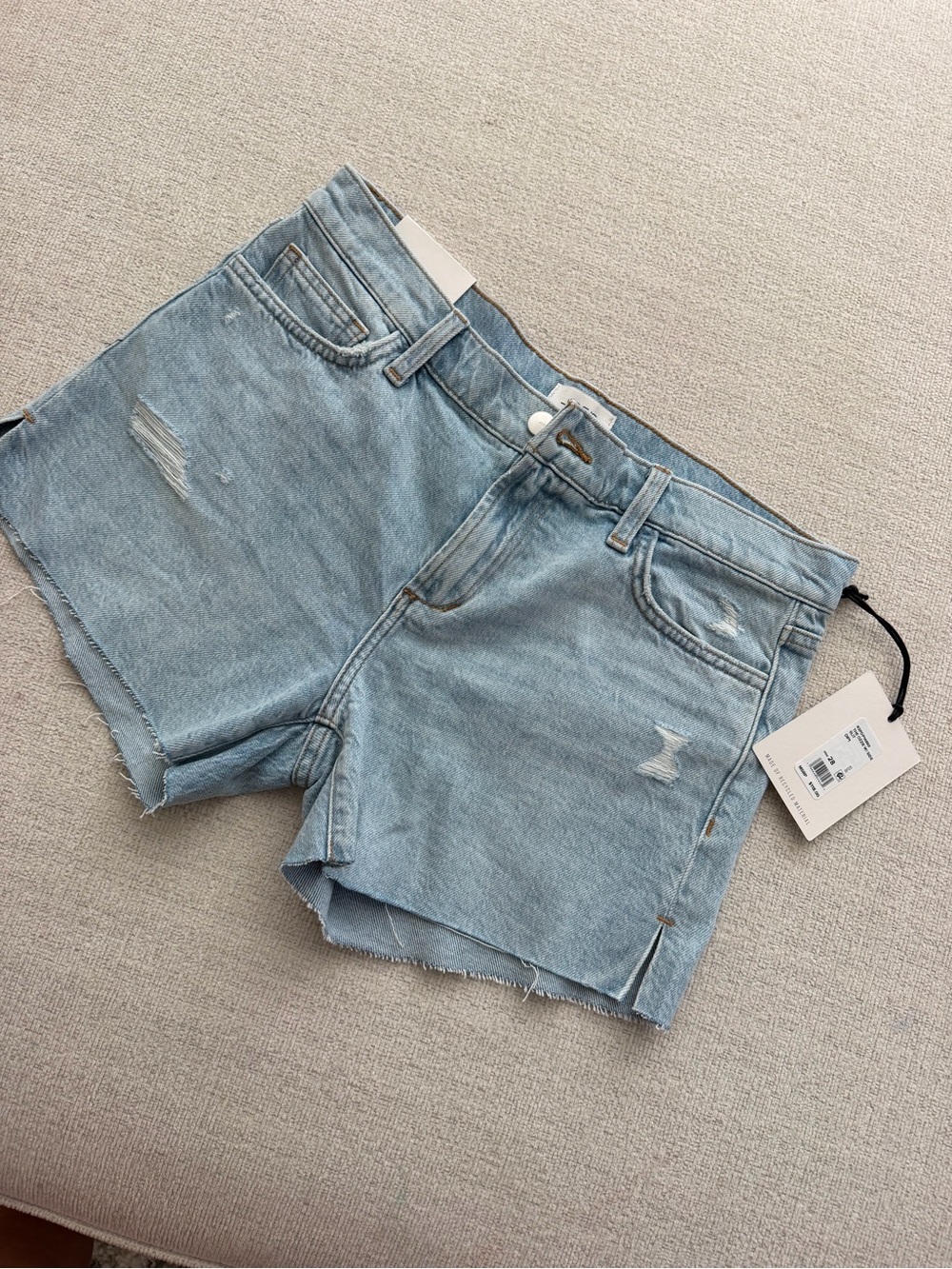 Joe's Jeans Light Blue Distressed Denim Shorts